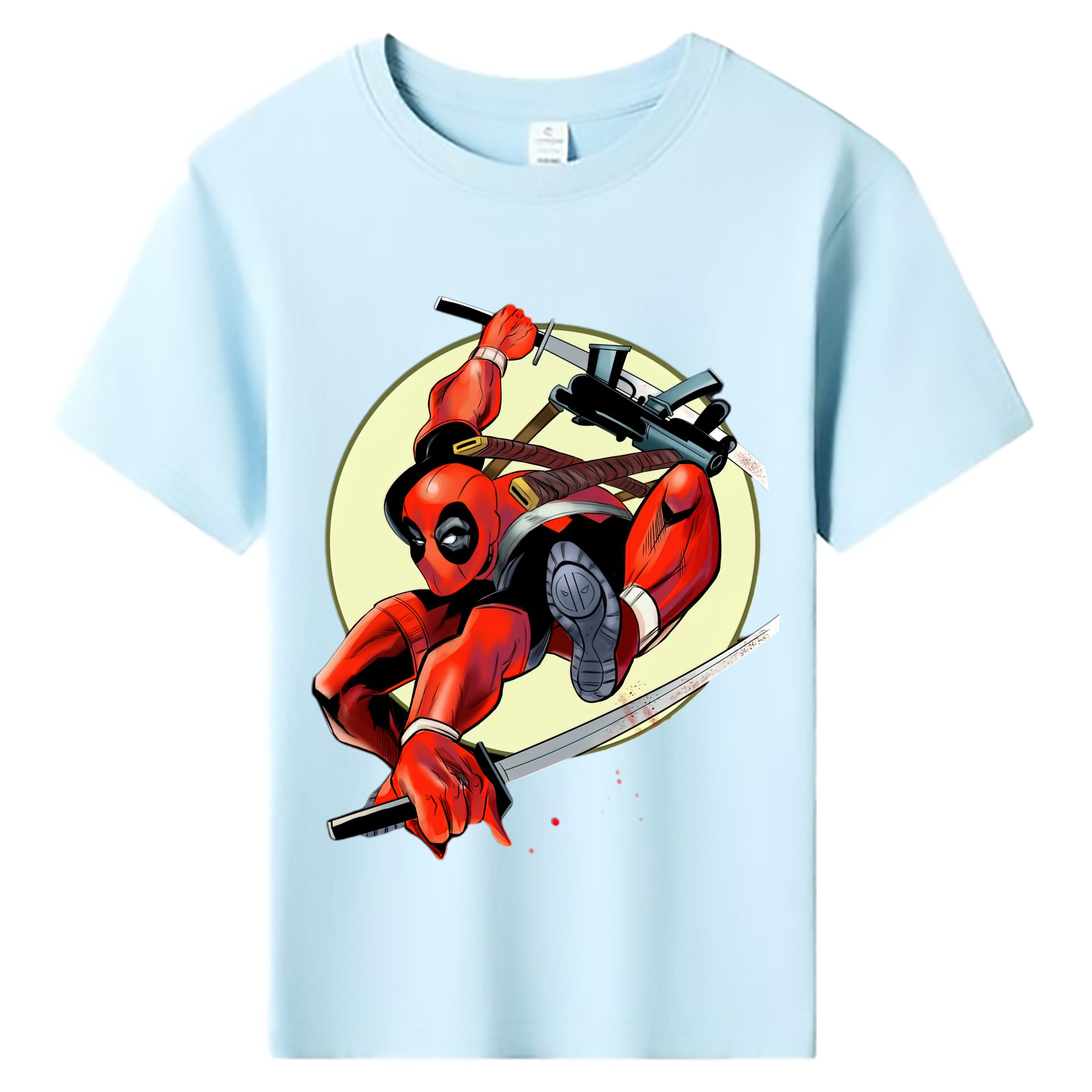 （画像用） Deadpool デッドプール 綿100％キッズTシャツ（フロントプリント）